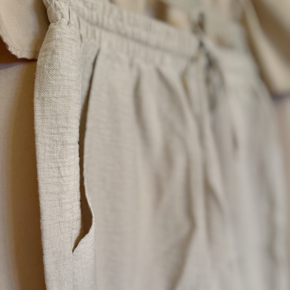 Light Gray Drawstring Pants - Picture 2 of 4